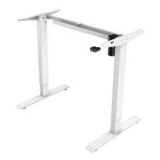 Elektricky výškově nastavitelný stůl POWERO – šedý, bez desky, hloubka 500 mm, výkon 100V–240V Lama Plus