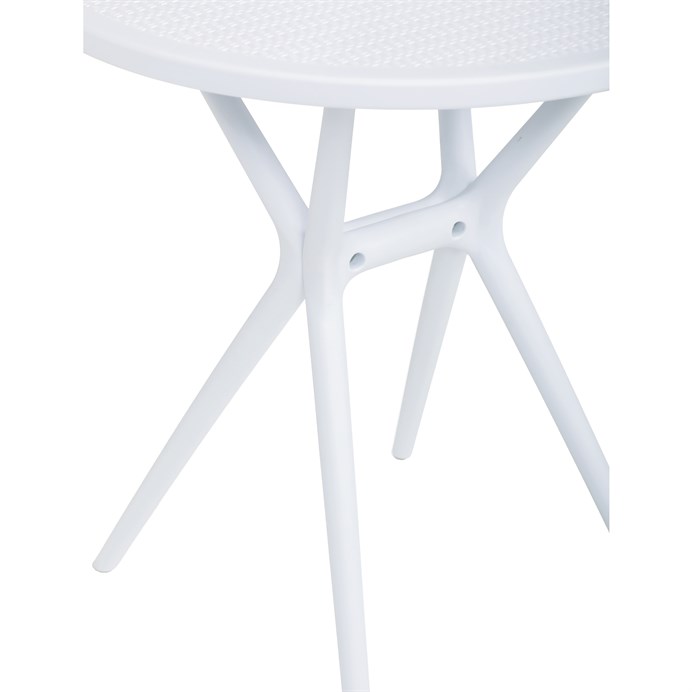 Jedálenský stôl CLARITY – biely plast