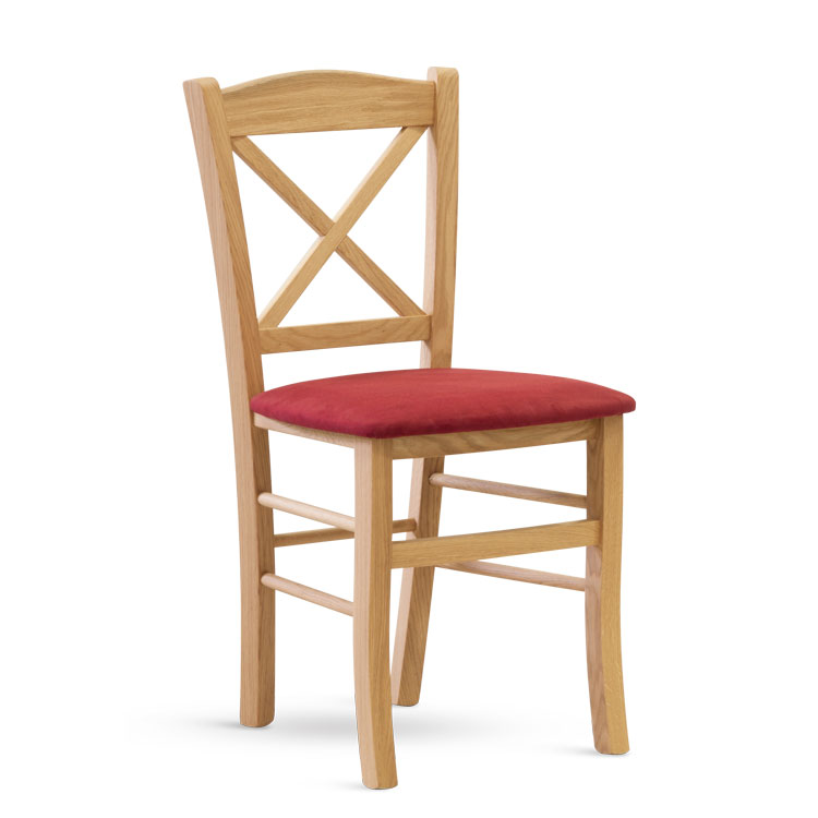 Jídelní židle CLAYTON – moderní design, různé látky a odstíny - KOSTRA: bílá, Sedák: tristan terracotta 2