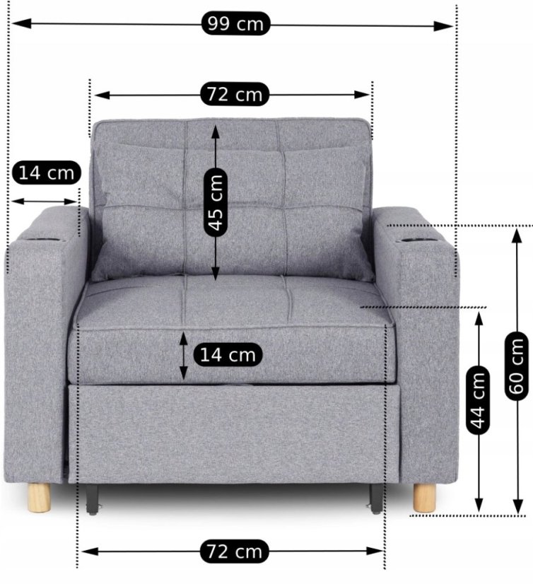 Kreslo SOLOR Šedé – moderná elegancia pre váš interiér