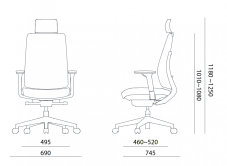 Kancelářská ergonomická židle OFFICE More K50 — černá, více barev