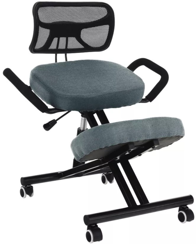 Ergonomická stolička na kľačanie RUFUS – sivá