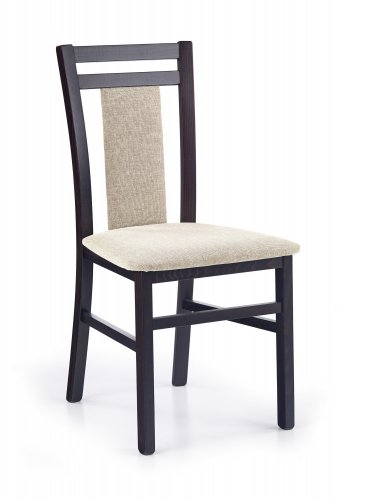 Dřevěná jídelní židle HUBERT 8 – masiv, látka, více barev - Varianty HUBERT 8: wenge / béžová