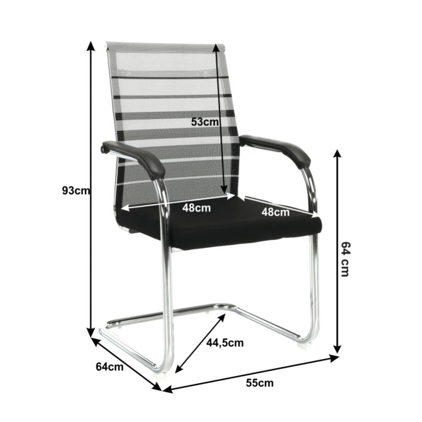 Konferenčná stolička ESIN - sieť/látka, viacfarebná - Farbové varianty ESIN: Hneda/čierna