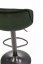 Barová židle DREY – kov, látka, tmavě zelená