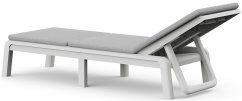 ATLAS (MALLORCA) lehátko s poduškou – šedé, lisovaný plast