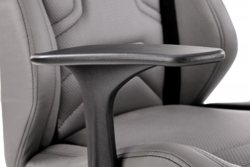 Kancelárska stolička TANGER — ekokoža, sivá