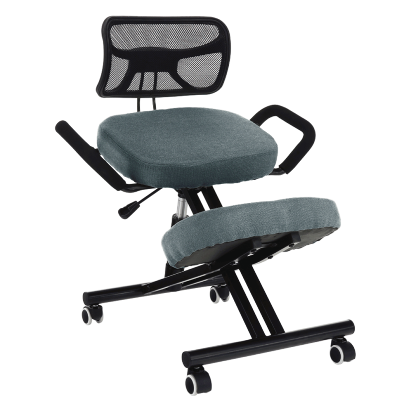 Ergonomická kľačka RUFUS – sivá látka