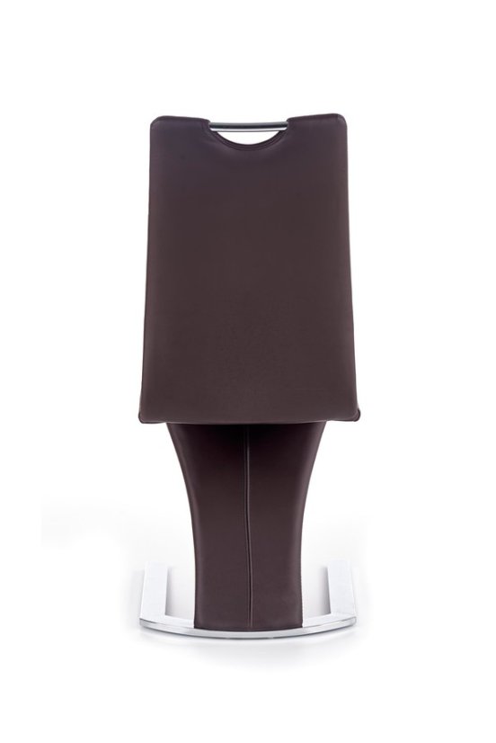 Jedálenská stolička IRVINE II –⁠ PU koža/kov, hnedá