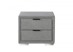 Nočný stolík LEVANTER –⁠ látka, sivá