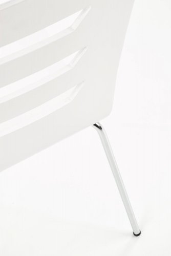 Židle NIRA – kov, překližka, bílá