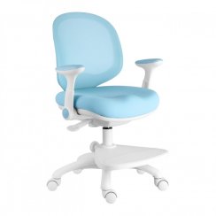 Dětská rostoucí židle CHIP — látka, modrá