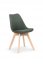 Jídelní židle MOSKATA – masiv/plast/látka, více barev - Barevné provedení MOSKATA: Světle šedá