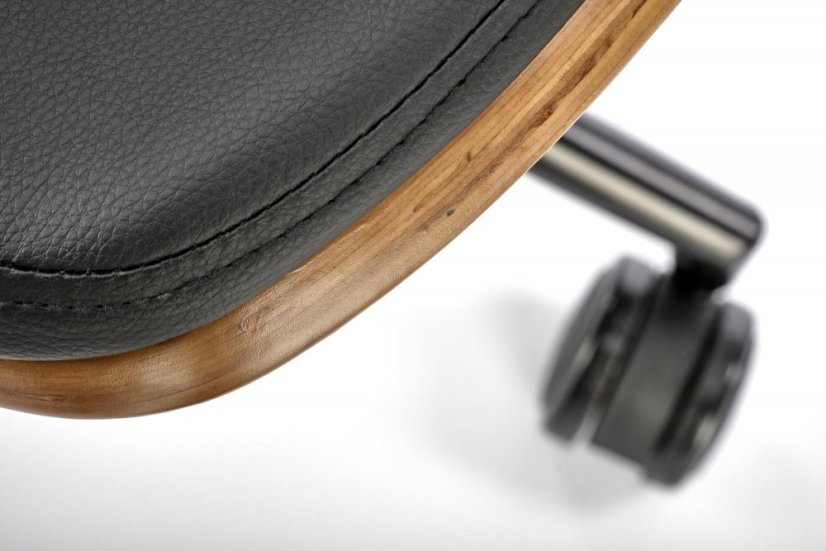 Kancelárske kreslo WEBER — kov, ekokoža, orech