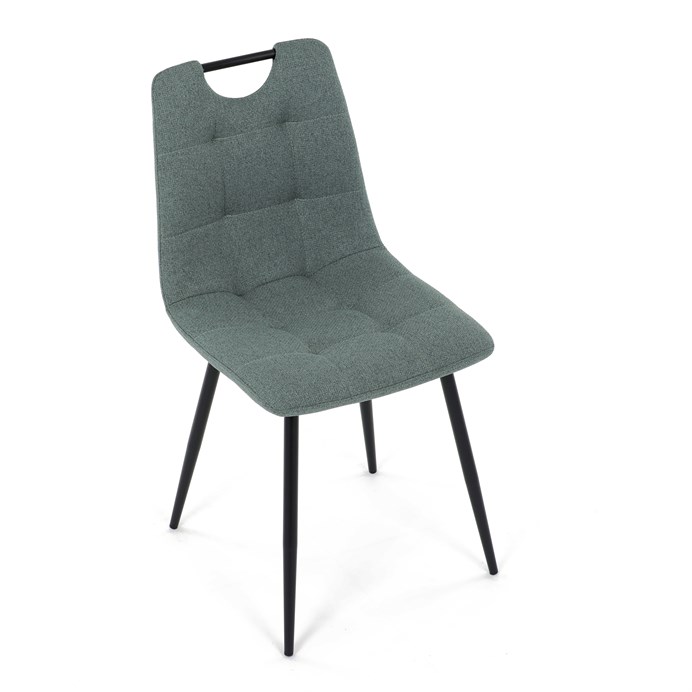 Jídelní židle FORMA – zelená látka, černé kovové nohy Autronic