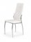 Jedálenská stolička LECH – oceľ, ekokoža, biela