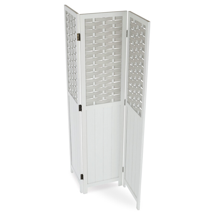 Elegantný biely paraván LIVARO z masívu pre moderné interiéry Autronic