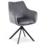 Otočná stolička MUMBAI 2 Šedá Zamat – Elegantný Komfort pre Domov i Kanceláriu