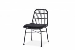 Zahradní židle PRIM - umělý ratan, černá