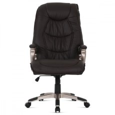 Kancelářské křeslo SALEM — kůže, hnědá Autronic