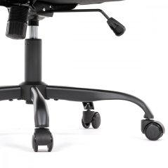 Kancelářské křeslo HOLMES — kov, ekokůže, černá Autronic