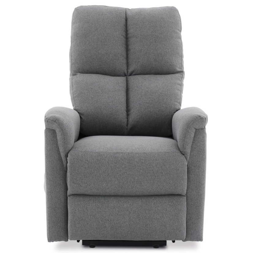 Šedé polohovací masážní křeslo THERMIO s výhřevem a USB