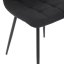 Jídelní židle FORMA – černá látka, černé kovové nohy Autronic