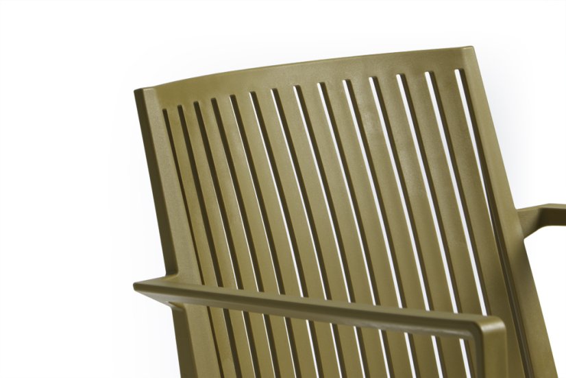 Plastové křeslo BARS — nosnost 150 kg, hnědá