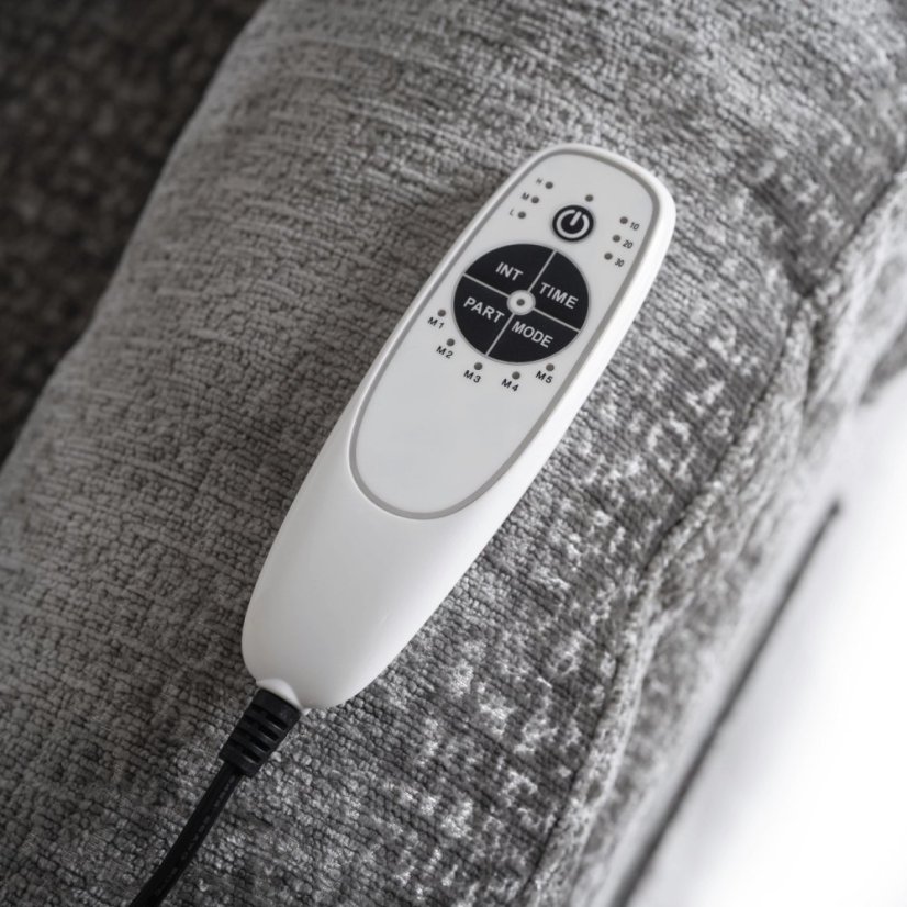 Luxusné masážne kreslo BRUCE – Rozkladacie, Sivé