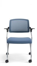 Konferenční židle na kolečkách Bestuhl U20 BLACK — více barev, stohovatelná Office Pro