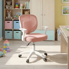 Dětská výškově nastavitelná židle AERO – růžová síťovina Autronic