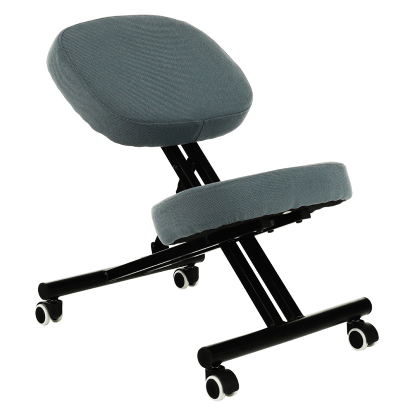 Ergonomická kľačka KILIAN – svetlosivá/čierna, látkový povrch