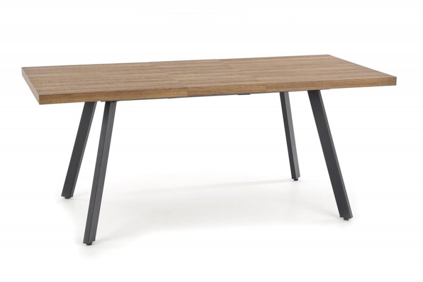 Jídelní rozkládací stůl BERLIN – 140x85x76 (+40), ořech, černá