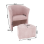 Relaxačné kreslo ROSE s taburetom — látka/viac farieb