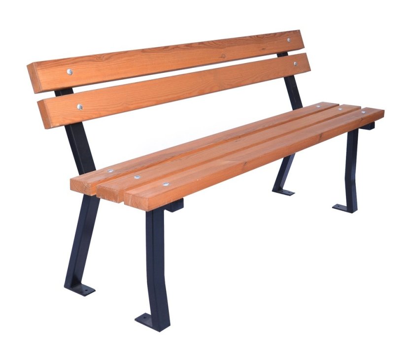 Parková kovová lavice TYROL - kov, masiv
