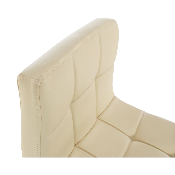 Barová stolička KANDY NEW — ekokoža béžová/chróm