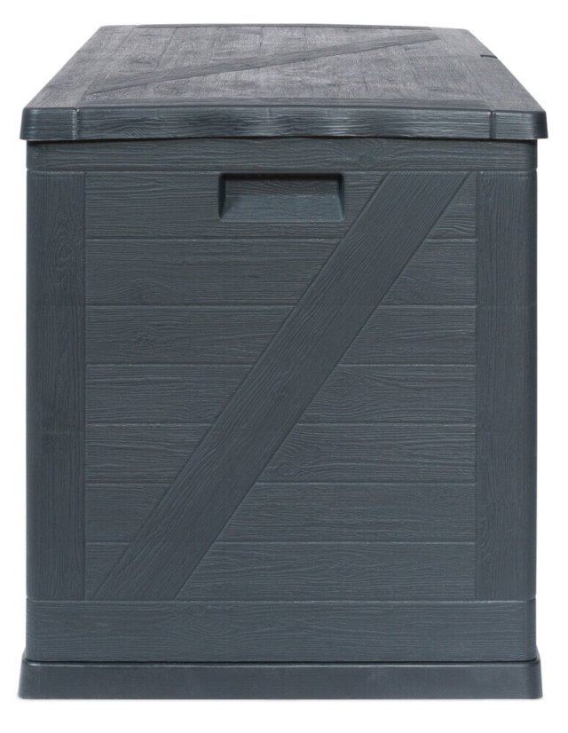 WOOD zahradní plastový úložný box 420 L - grafit