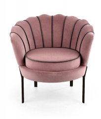 Designové křeslo ANGELO — samet, růžová Halmar