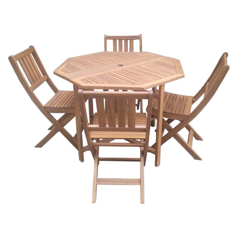 Zahradní skládací stůl HAVANA — 110x110x74 cm, masiv IDEA nábytek