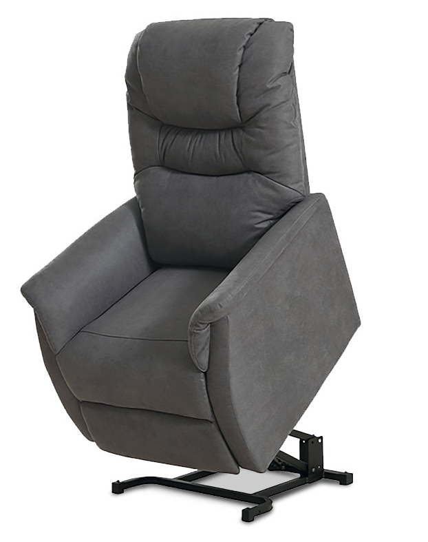 Relaxační TV křeslo VINCENT s elektrickým polohováním — šedá, 2 motory, nosnost 140 kg Autronic