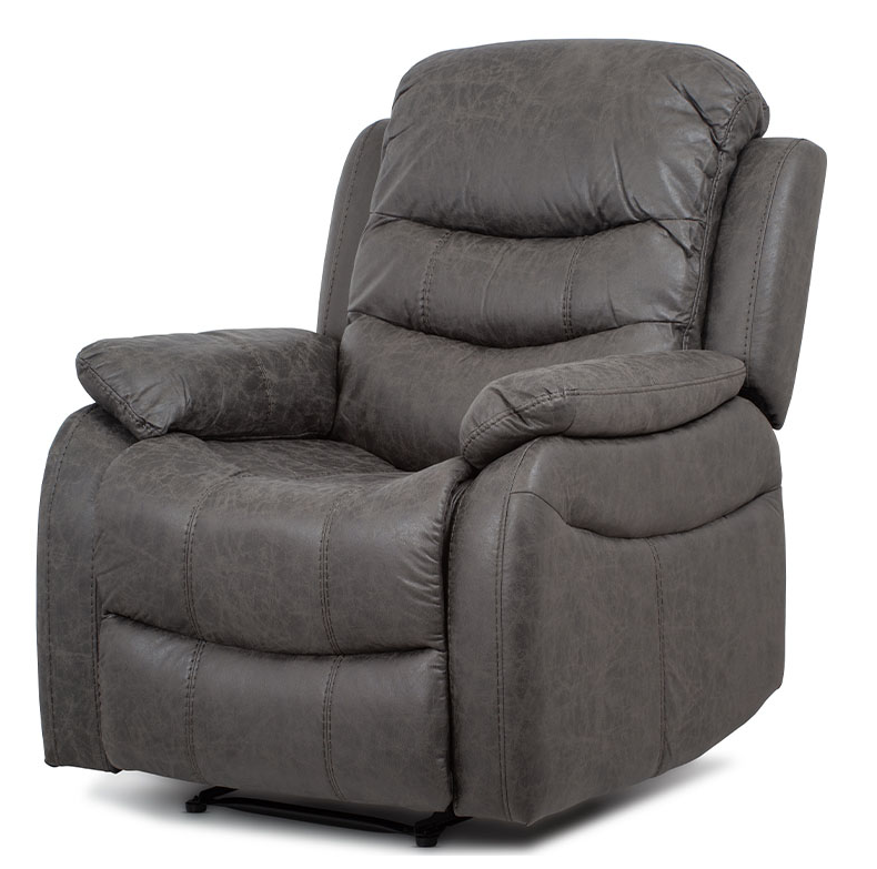 TV polohovatelné křeslo ROGIL - látka, šedá, nosnost 130 kg