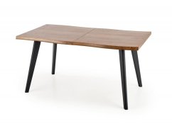 Rozkládací jídelní stůl DICKSON — 120x80 (+60cm), černá / přírodní Halmar