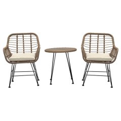 Zahradní set 1+2 RATTANIA – polyratan, přírodní Autronic