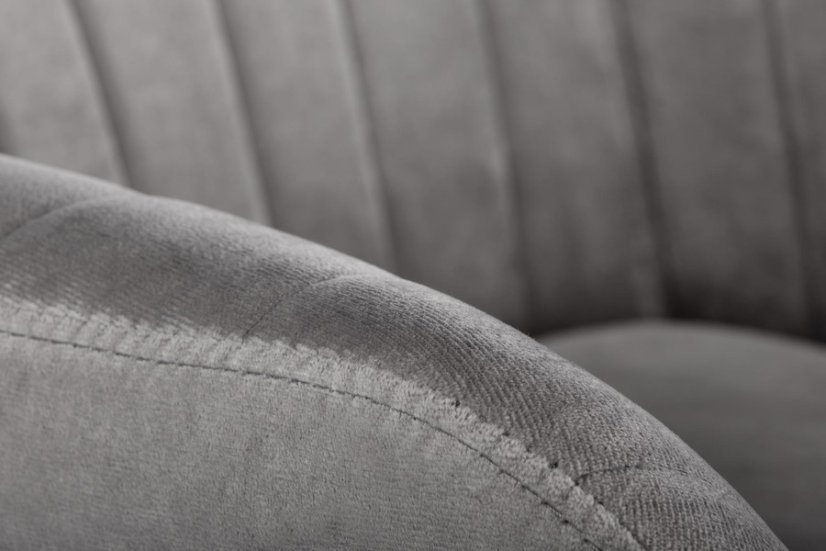 Jedálenské kresielko TALAR - kov, látka, sivá