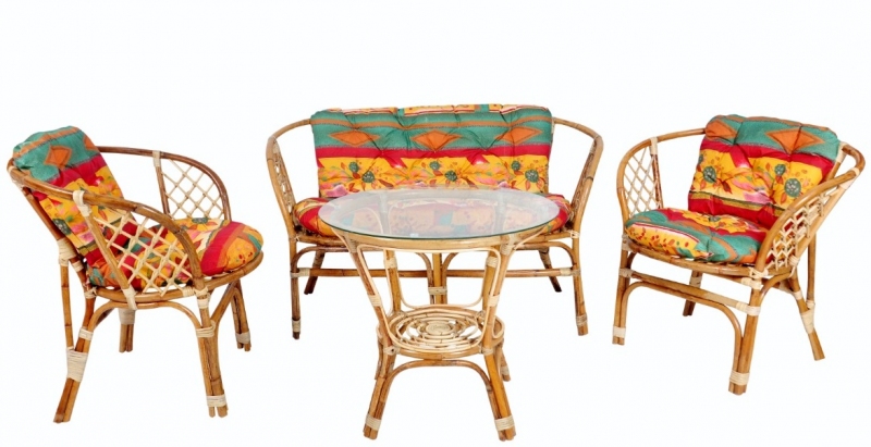 Zahradní set ANTIGUA — ratan, přírodní