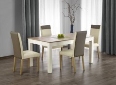 Jídelní rozkládací stůl SEWERYN – 160x90x76 (+140) dřevo, dub sonoma, bílá Halmar