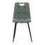 Jídelní židle FORMA – zelená látka, černé kovové nohy Autronic