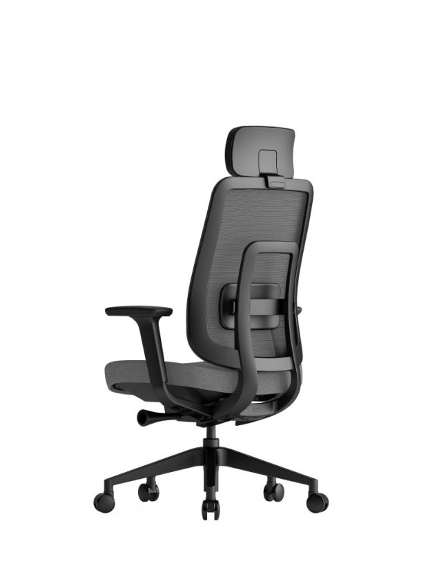 Ergonomická kancelárska stolička K42 SP – sieť/čalúnená, sivá