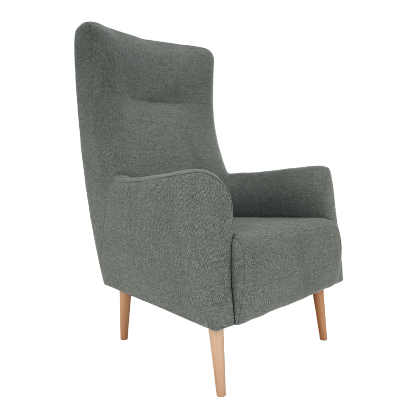 Křeslo ušák SAMY — masiv, látka, více barev