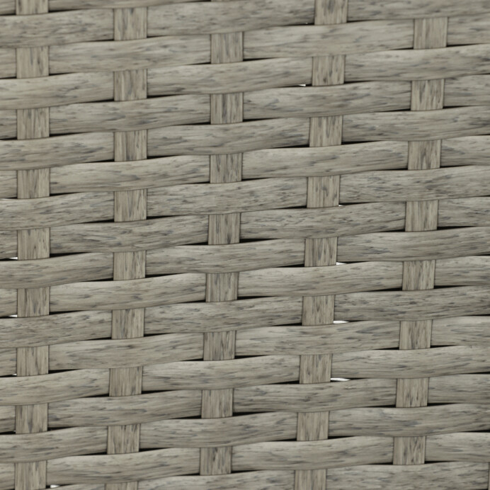 Zahradní sestava LUNGO – 100x60x69 cm z šedého polyratanu pro 5 osob, Autronic